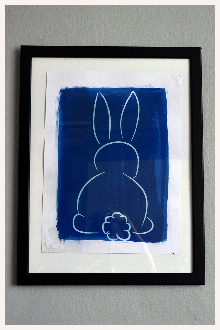 paskalya tavşanı cyanotype baskı tekniği