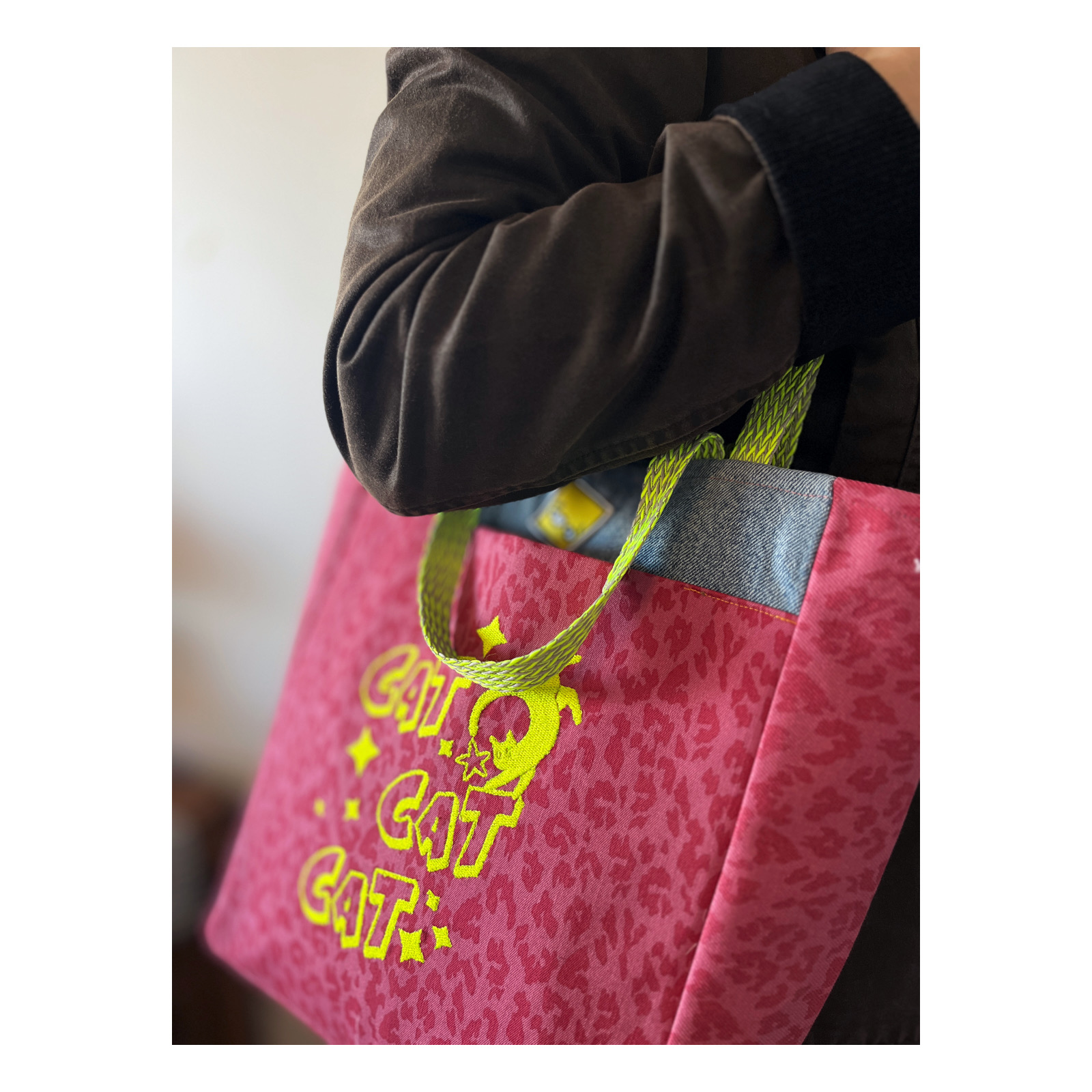 Cat Cat Cat- gyank nakışlı leopar çanta-_8